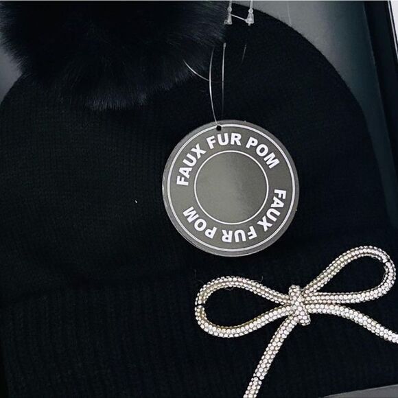 Steve Madden Rhinestone Backpack & Pom Beanie Hat 2- PC Giftset main image 7